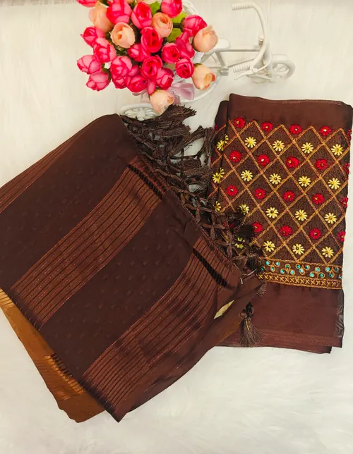 DESIGNER SAREE WITH WORK BLOUSE DS18